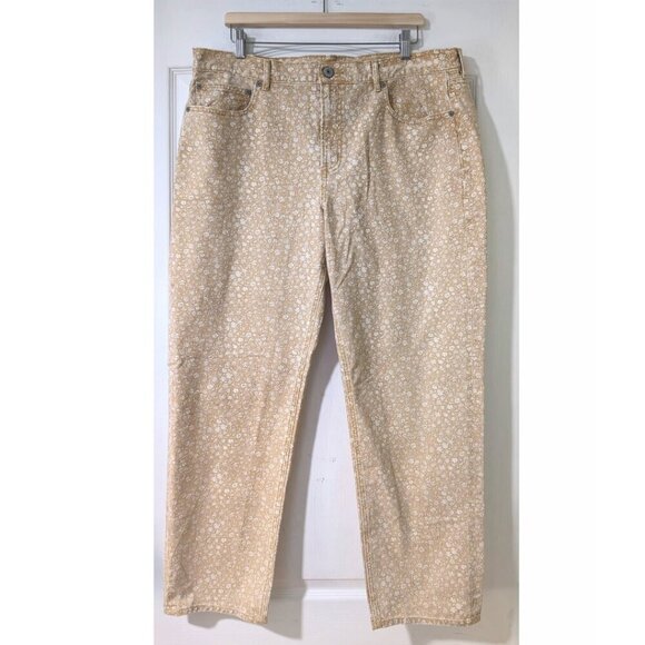 NWT AE | 90s Straight Leg Jeans in Yellow Floral (18/34) - Picture 3 of 14